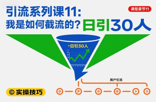 引流系列课11：我是如何截流的？日引30人【文档】-副业网