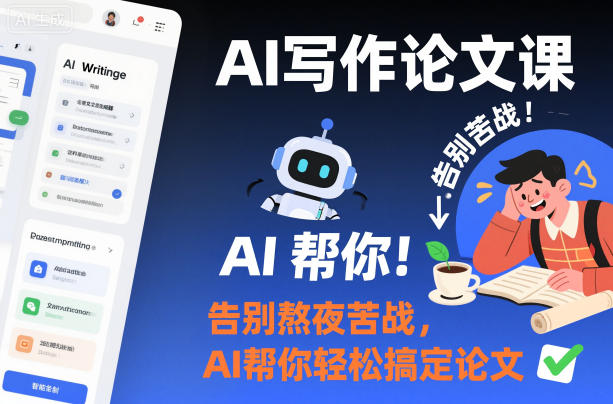 AI写作论文课，告别熬夜苦战，AI帮你轻松搞定论文-副业网