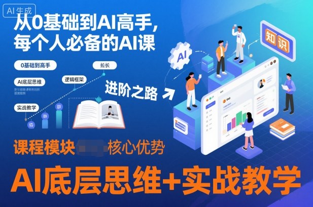 从0基础到AI高手，每个人必备的AI课，AI底层思维+实战教学-副业网