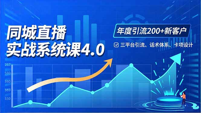 实体店直播实战班4.0，三平台引流、话术体系、卡项设计，年度引流200客月增10万-副业网
