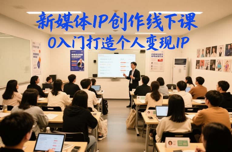 新媒体IP创作线下课，0入门打造个人变现IP-副业网