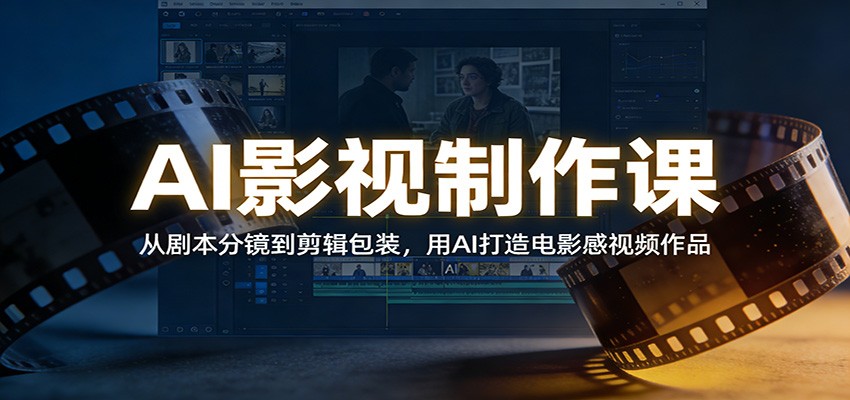 AI影视制作课：从剧本分镜到剪辑包装，用AI打造电影感视频作品-副业网