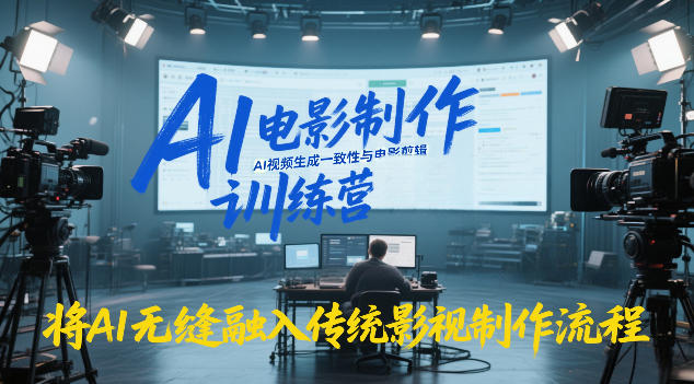 AI电影制作训练营，掌握AI视频生成一致性与电影剪辑，将AI无缝融入传统影视制作流程-副业网