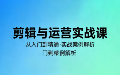 林大·剪辑与运营实战课(更新2026)-副业网