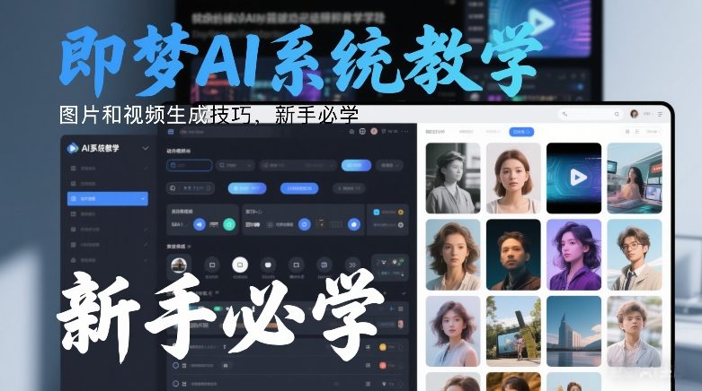即梦AI系统教学，图片和视频生成技巧，新手必学-副业网