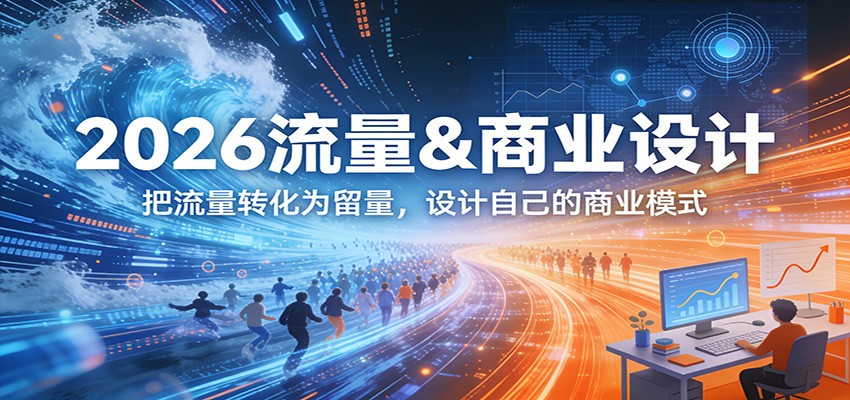 2026流量&商业设计，把流量转化为留量，设计自己的商业模式-副业网