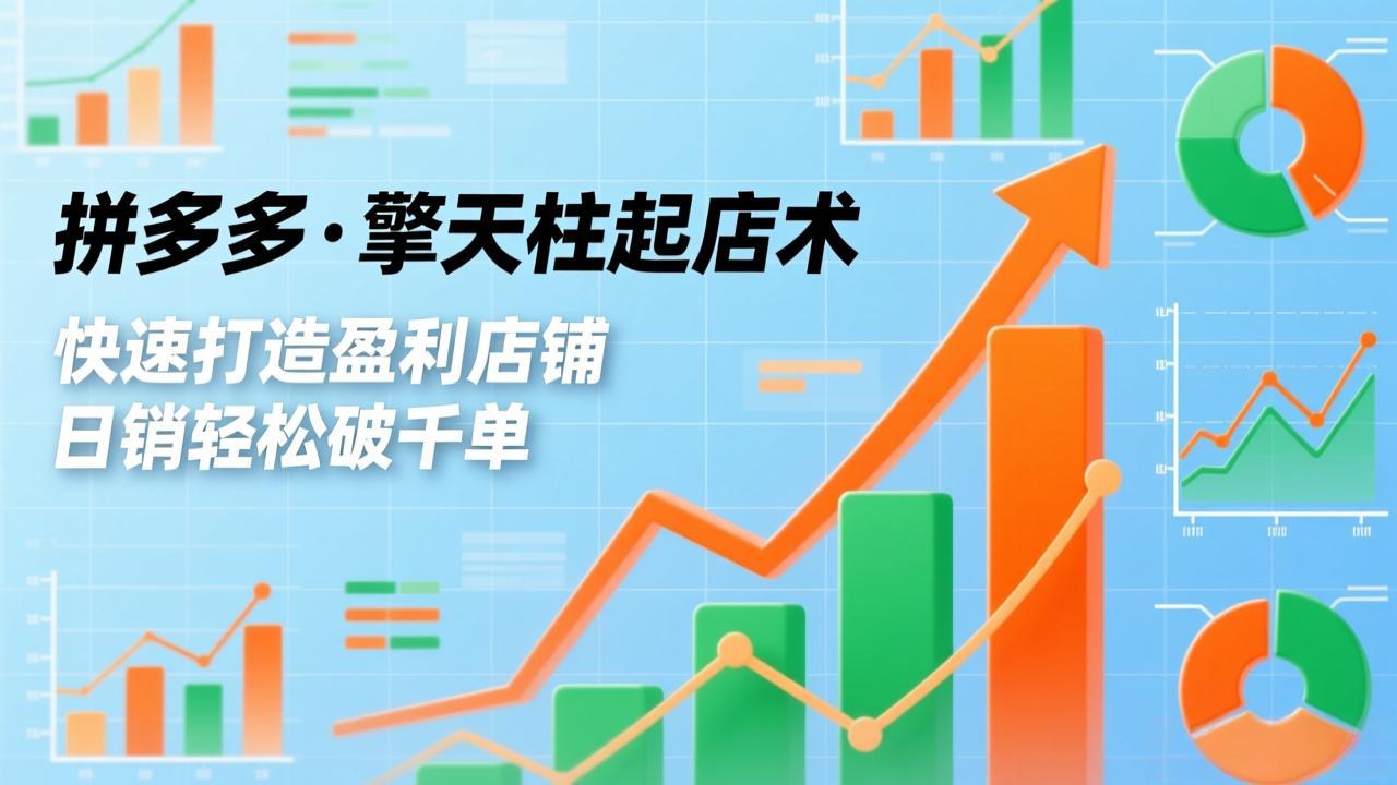 拼多多·擎天柱起店术，爆流布局、利润起飞、不断流，快速打造盈利店铺，日销破千单(更新-副业网