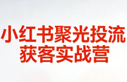 永曜·小红书聚光投流获客实战营-副业网
