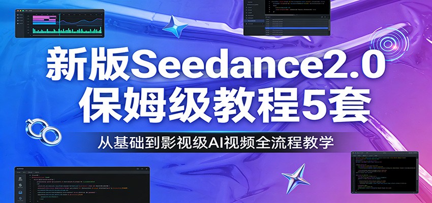 新版Seedance2.0保姆级教程5套：从基础到影视级AI视频全流程教学-副业网