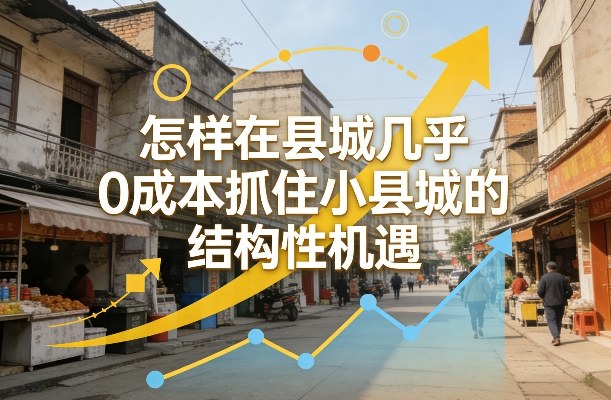 付费文章：怎样在县城几乎0成本抓住小县城的结构性机遇-副业网