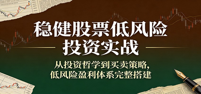 稳健股票低风险投资实战：从投资哲学到买卖策略，低风险盈利体系完整搭建-副业网