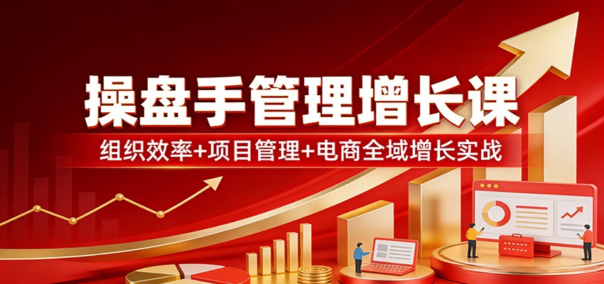操盘手管理增长课：组织效率+项目管理+电商全域增长实战-副业网