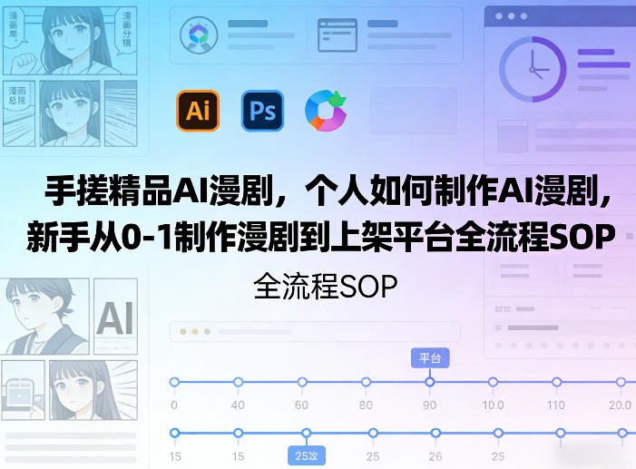 手搓精品AI漫剧，个人如何制作AI漫剧，新手从0-1制作漫剧到上架平台全流程SOP-副业网