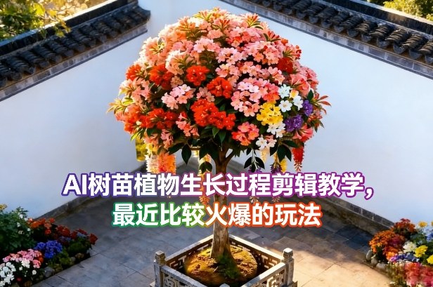 AI树苗植物生长过程剪辑教学，最近比较火爆的玩法-副业网