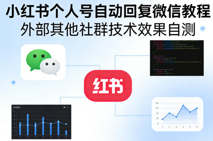小红书个人号自动回复微信教程，外部其他社群技术，效果自测-副业网