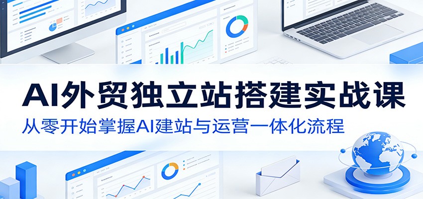 AI外贸独立站搭建实战课：从零开始掌握AI建站与运营一体化流程-副业网