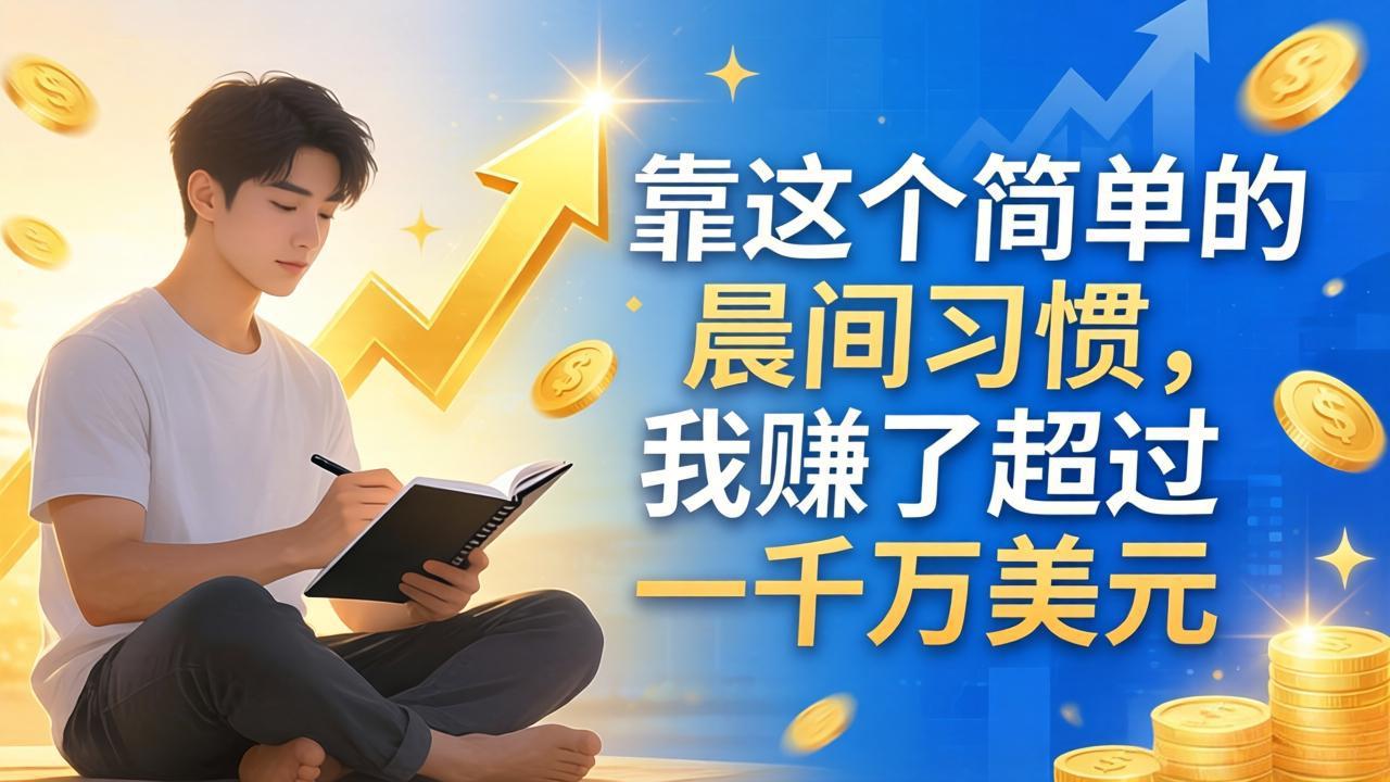 付费文章：靠这个简单的晨间习惯，我赚了超过一千万美元-副业网