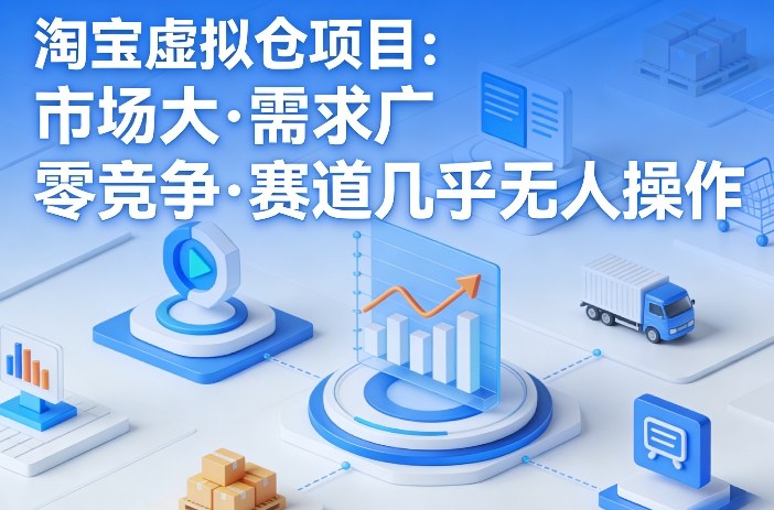 淘宝虚拟仓项目，市场大，需求广，零竞争，赛道几乎没人操作(更新0410)-副业网