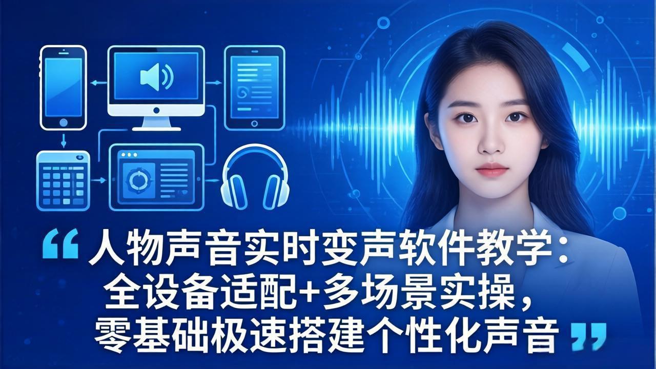 人物声音实时变声软件教学：全设备适配+多场景实操，零基础极速搭建个性化声音-副业网