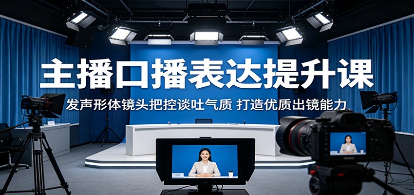 主播口播表达提升课：发声形体镜头把控谈吐气质，打造优质出镜能力-副业网