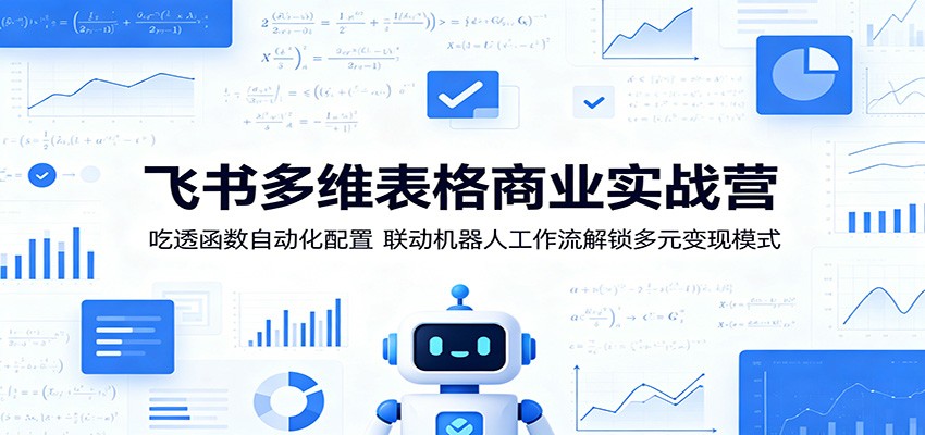 飞书多维表格商业实战营：吃透函数自动化配置，联动机器人工作流解锁多元变现模式-副业网