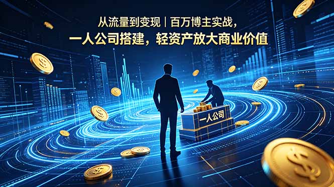 从流量到变现｜百万博主实战，一人公司搭建，轻资产放大商业价值-副业网