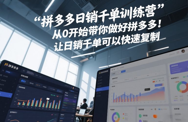 拼多多日销千单训练营，从0开始带你做好拼多多，让日销千单可以快速复制(更新26年5月)-副业网
