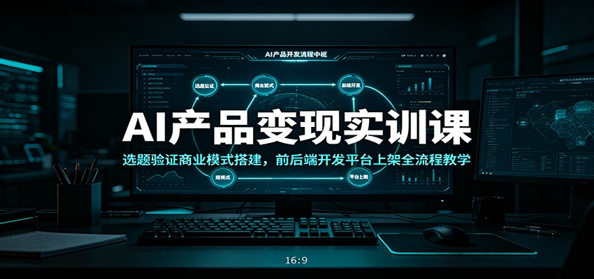 AI产品变现实训课：选题验证商业模式搭建，前后端开发平台上架全流程教学-副业网