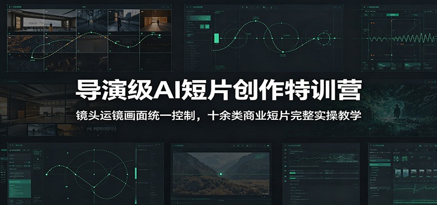 导演级AI短片创作特训营：镜头运镜画面统一控制，十余类商业短片完整实操教学(更新)-副业网