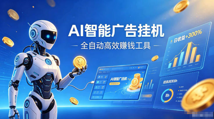 AI智能广告挂G，在家自动賺收益，全程无需人工操作、不用直播、不用拉人【揭秘】-副业网