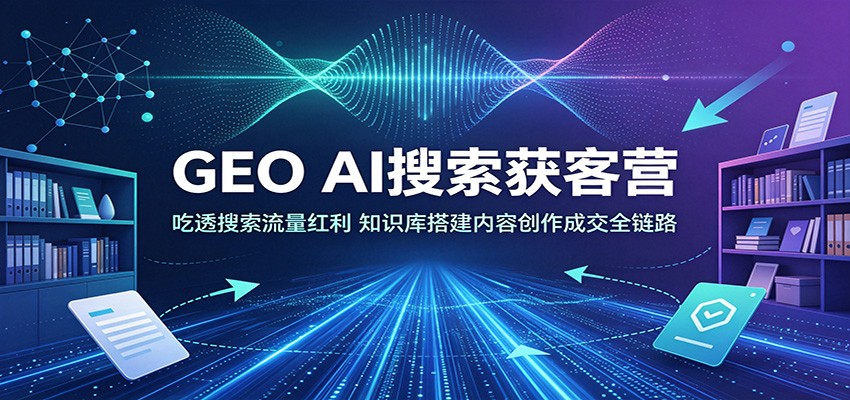 GEO AI搜索获客营：吃透搜索流量红利，知识库搭建内容创作成交全链路-副业网