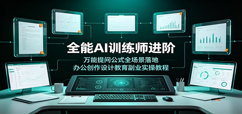 全能AI训练师进阶：万能提问公式全场景落地，办公创作设计教育副业实操教程-副业网