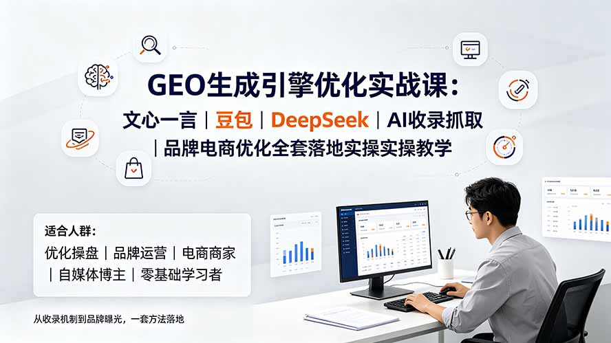 GEO生成引擎优化实战课：文心一言｜豆包｜DeepSeek｜AI收录抓取｜品牌电商优化全套落地实操教学-副业网