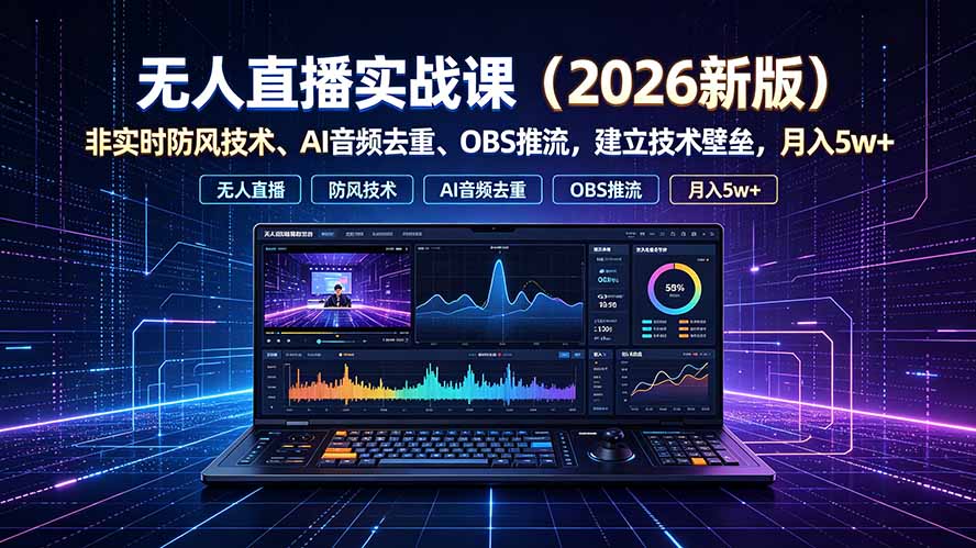 无人直播实战课(更新7月-副业网