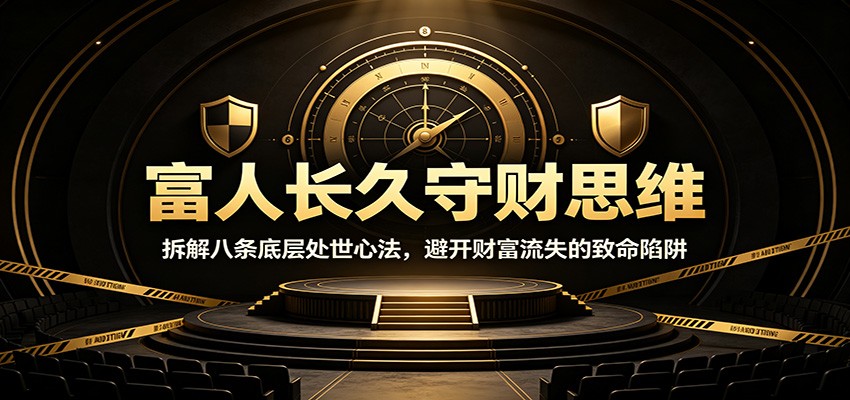 富人长久守财思维：拆解八条底层处世心法，避开财富流失的致命陷阱-副业网