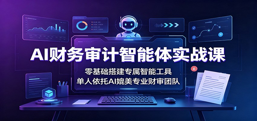 AI财务审计智能体实战课：零基础搭建专属智能工具，单人依托AI媲美专业财审团队-副业网