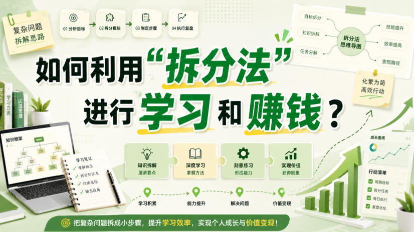付费文章：如何利用“拆分法”进行学习和賺钱？-副业网