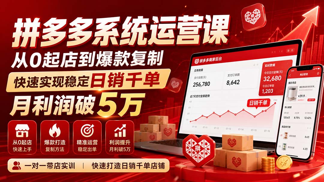 图片[1]-拼多多系统运营课(更新8月-副业网