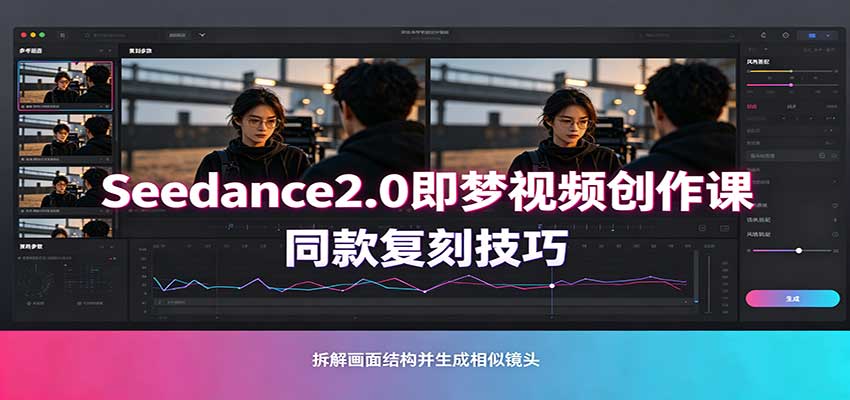 Seedance2.0即梦视频创作课：剧本式视频制作，同款复刻技巧，多行业案例落地教学-副业网