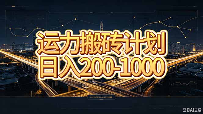 运力搬砖，风口项目。当日收益稳定200-1000。 每天仅需一小时，新人轻松上手。-副业网