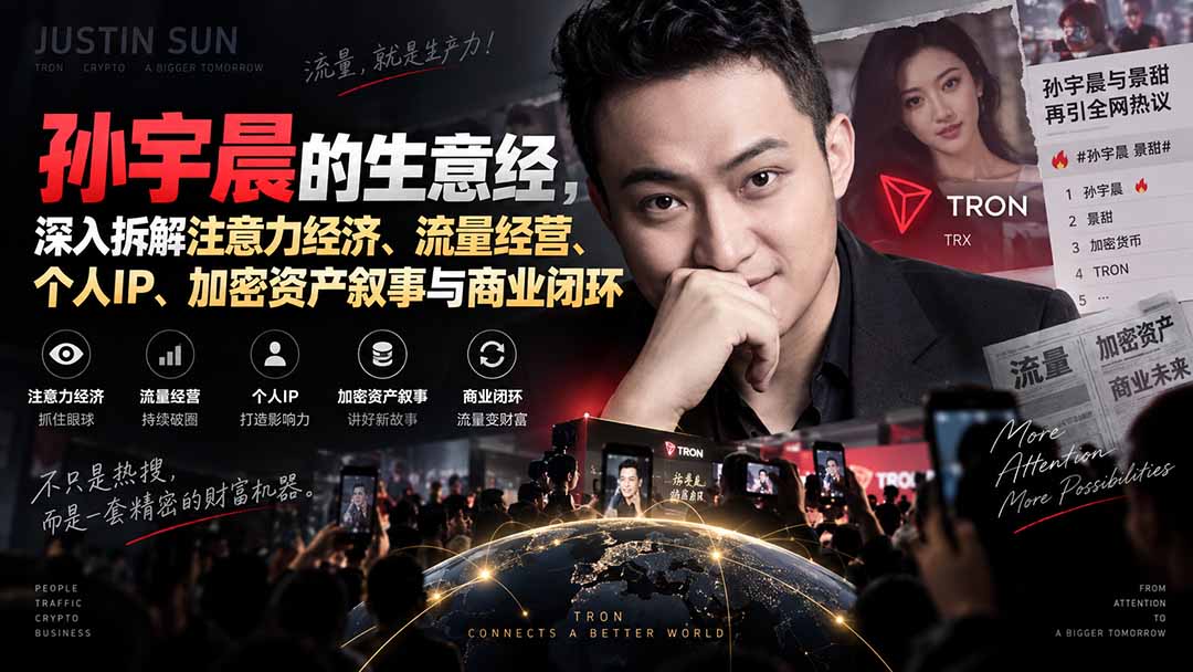 某星球精华文章——孙宇晨的生意经，深入拆解注意力经济、流量经营、个人IP、加密资产叙事与商业闭环-副业网