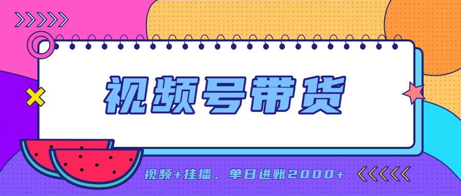 日入2000+的副业，视频号带货，一部手机改写人生篇章，无需投资-副业网