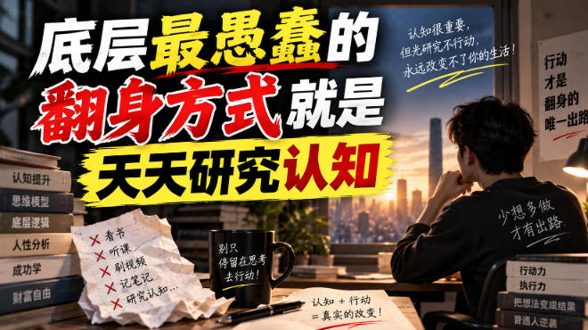 付费文章：底层最愚蠢的翻身方式就是天天研究认知-副业网