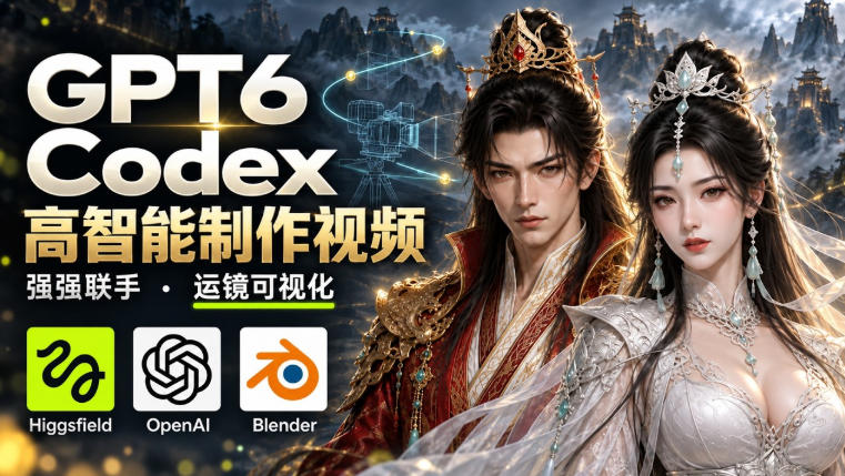GPT-6 Astra×Codex高智能制作视频！联手Higgsfield，运镜可视化实战-副业网