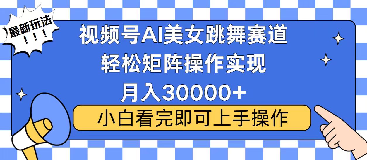 视频号蓝海赛道玩法，当天起号，拉爆流量收益，小白也能轻松月入30000+-副业网