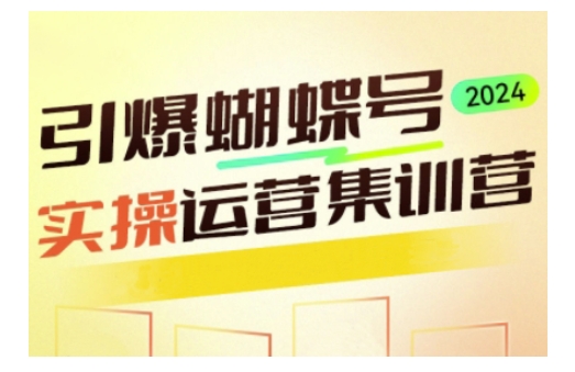 引爆蝴蝶号实操运营，助力你深度掌握蝴蝶号运营，实现高效实操，开启流量变现之路-副业网