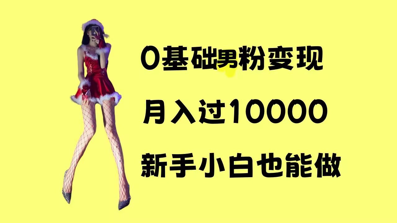 0基础男粉s粉变现，月入过1w+，操作简单，新手小白也能做【揭秘】-副业网