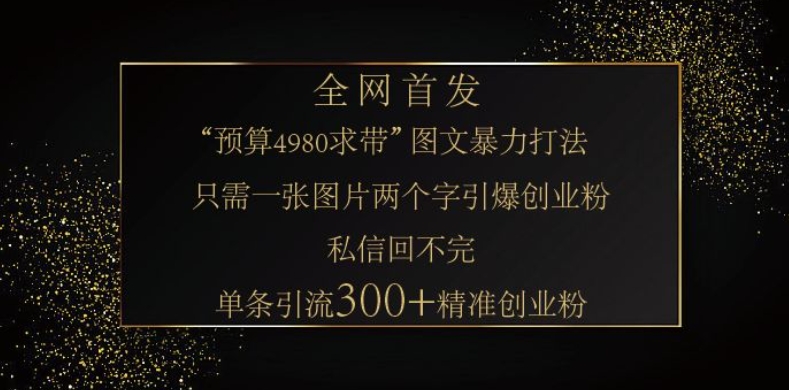 小红书神奇图片引流法，只需一张图，就能单条笔记凭借此方法，轻松引流 300 + 精准创业粉-副业网