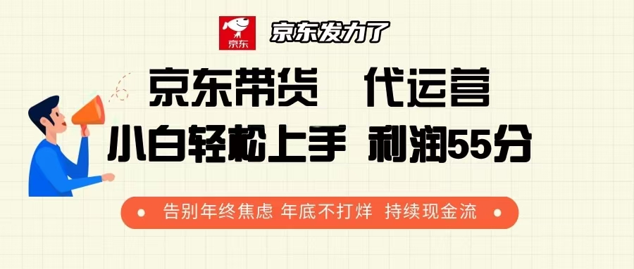 京东带货 代运营 利润55分 告别年终焦虑 年底不打烊 持续现金流-副业网