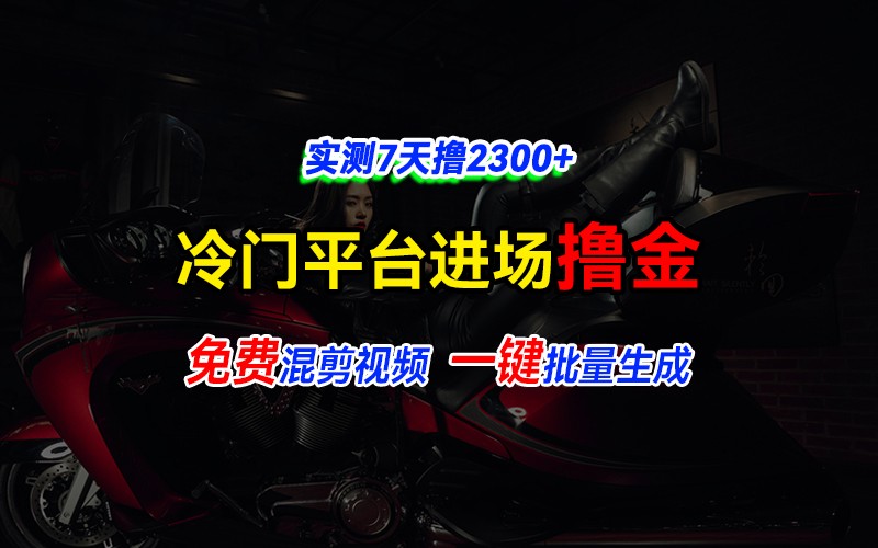 全新冷门平台vivo视频，快速免费进场搞米，通过混剪视频一键批量生成，实测7天撸2300+-副业网